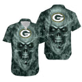 Green Bay Packers Smoke Skull Hawaiian 783919 - Adult & Kids T-Shirts, Sweatshirts & Hoodies apparel design preview 1