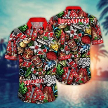 Tampa Bay Buccaneers Tropical Hawaiian - Adult & Kids T-Shirts, Sweatshirts & Hoodies apparel design preview 1