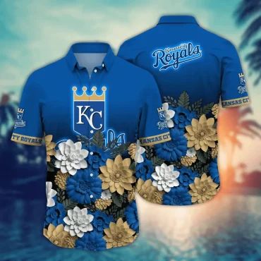 Kansas City Royals Floral Majesty Hawaiian - Adult & Kids T-Shirts, Sweatshirts & Hoodies apparel design preview 1