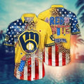 Milwaukee Brewers Red, White Wild Hawaiian - Adult & Kids T-Shirts, Sweatshirts & Hoodies apparel design preview 1