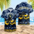 Milwaukee Brewers Sunset Palms Hawaiian - Adult & Kids T-Shirts, Sweatshirts & Hoodies apparel design preview 1