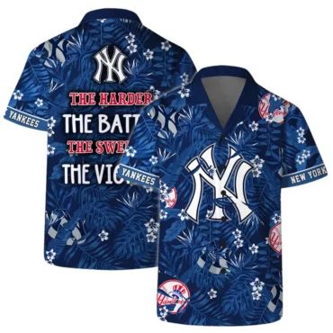 New York Yankees The Harder Victory Hawaiian - Adult & Kids T-Shirts, Sweatshirts & Hoodies apparel design preview 1