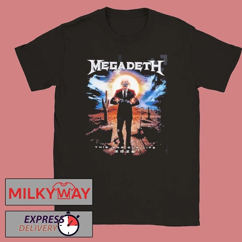 Megadeth This Was Our Life 2026 Latin America Tour - Adult & Kids T-Shirts, Sweatshirts & Hoodies apparel design preview 1
