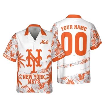 New York Mets Summer Breeze Hawaiian - Adult & Kids T-Shirts, Sweatshirts & Hoodies apparel design preview 1