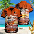 Baltimore Orioles Sunset Waves Custom Hawaiian - Adult & Kids T-Shirts, Sweatshirts & Hoodies apparel design preview 1