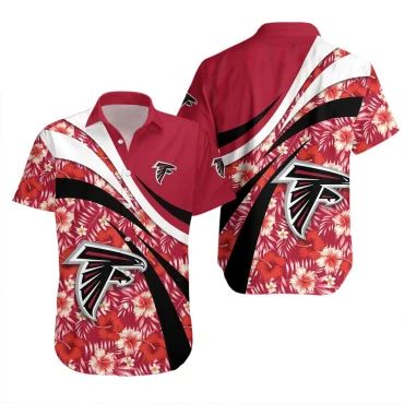 Atlanta Falcons Floral Wave Hawaiian - Adult & Kids T-Shirts, Sweatshirts & Hoodies apparel design preview 1