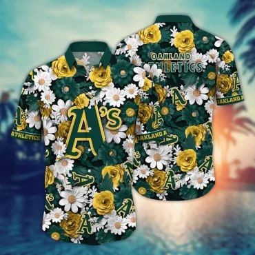 Oakland Athletics Daisy Bloom Hawaiian - Adult & Kids T-Shirts, Sweatshirts & Hoodies apparel design preview 1