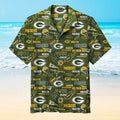 Green Bay Packers Hawaiian Touchdown Pattern Football - Adult & Kids T-Shirts, Sweatshirts & Hoodies apparel design preview 1