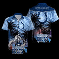 Indianapolis Colts Royal Blue Aloha - Adult & Kids T-Shirts, Sweatshirts & Hoodies apparel design preview 1