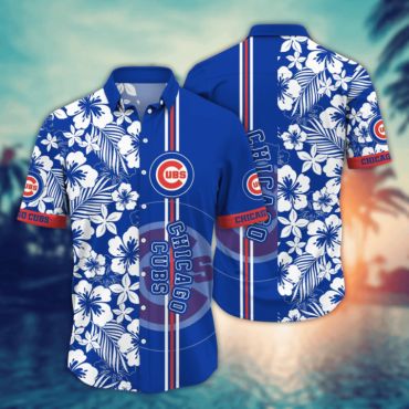 Chicago Cubs Hibiscus Classic Hawaiian - Adult & Kids T-Shirts, Sweatshirts & Hoodies apparel design preview 1