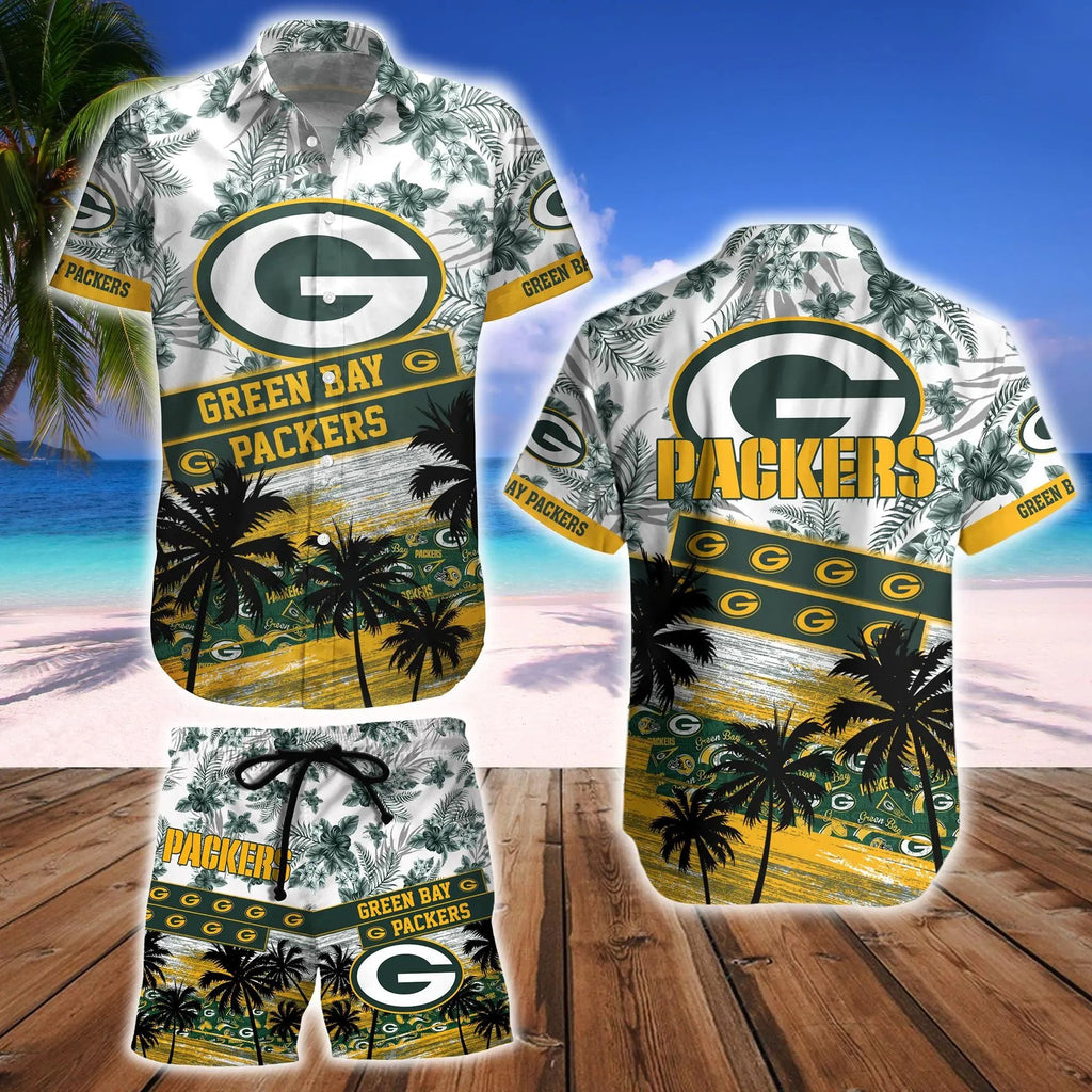 Green Bay Packers Tropical Hawaiian 747249 - Adult & Kids T-Shirts, Sweatshirts & Hoodies apparel design preview 1