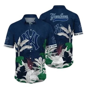 New York Yankees Jungle Foliage Hawaiian - Adult & Kids T-Shirts, Sweatshirts & Hoodies apparel design preview 1