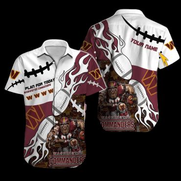 Personalized Washington Commanders Fire Play Hawaiian - Adult & Kids T-Shirts, Sweatshirts & Hoodies apparel design preview 1