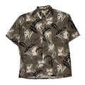 Campia Floral Hawaiian Large Black Viscose - Adult & Kids T-Shirts, Sweatshirts & Hoodies apparel design preview 1