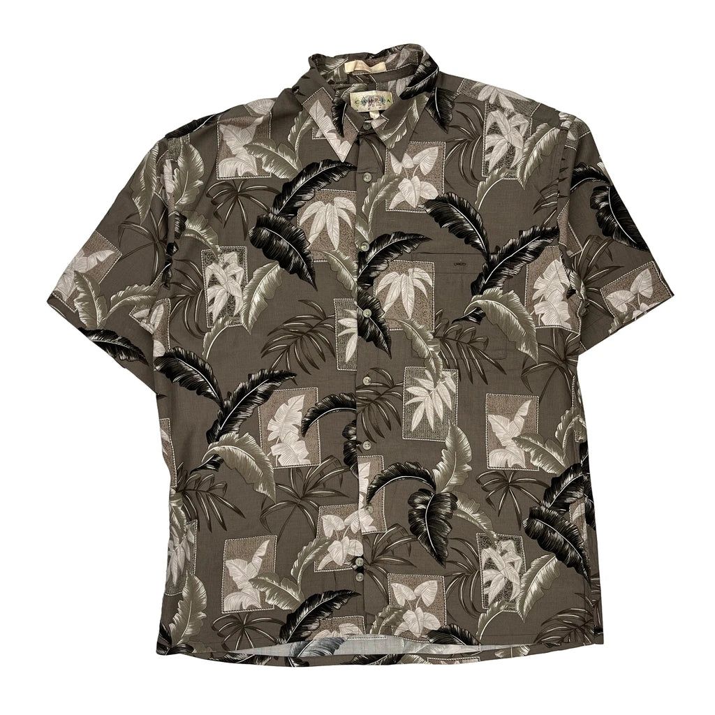 Campia Floral Hawaiian Large Black Viscose - Adult & Kids T-Shirts, Sweatshirts & Hoodies apparel design preview 1