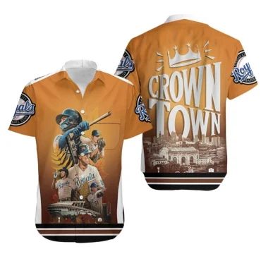 Kansas City Royals Crown Town Hawaiian - Adult & Kids T-Shirts, Sweatshirts & Hoodies apparel design preview 1