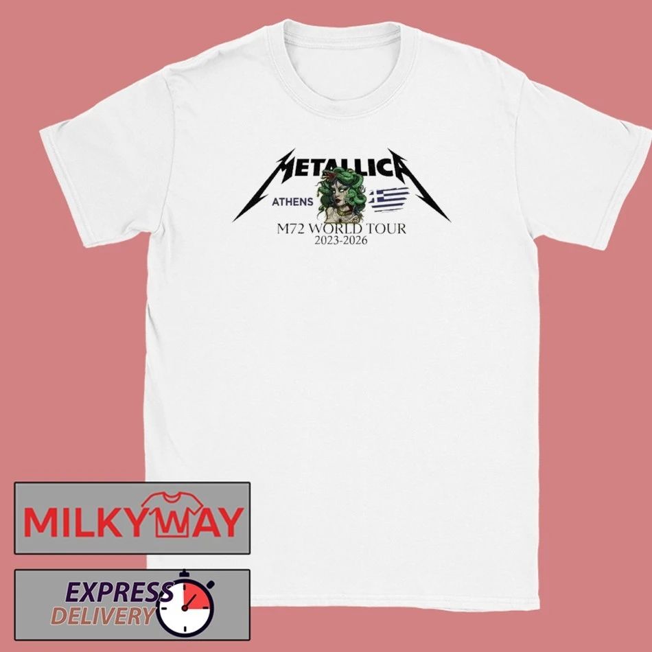 Metallica Athens M72 World Tour 2026 - Adult & Kids T-Shirts, Sweatshirts & Hoodies apparel design preview 1