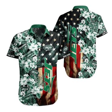 New York Jets Patriotic Floral Hawaiian - Adult & Kids T-Shirts, Sweatshirts & Hoodies apparel design preview 1