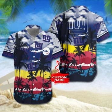 Personalized New York Giants Sunset Beach Vibes - Adult & Kids T-Shirts, Sweatshirts & Hoodies apparel design preview 1