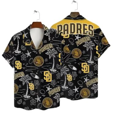 San Diego Padres Coastal Icons Hawaiian - Adult & Kids T-Shirts, Sweatshirts & Hoodies apparel design preview 1