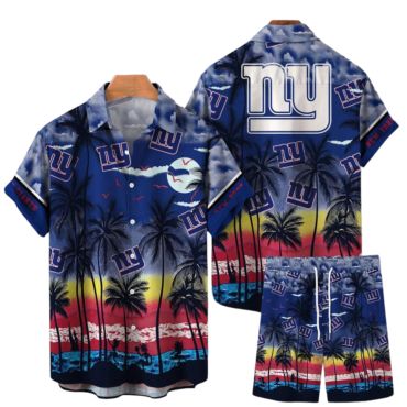 New York Giants Sunset Vibes Hawaiian - Adult & Kids T-Shirts, Sweatshirts & Hoodies apparel design preview 1