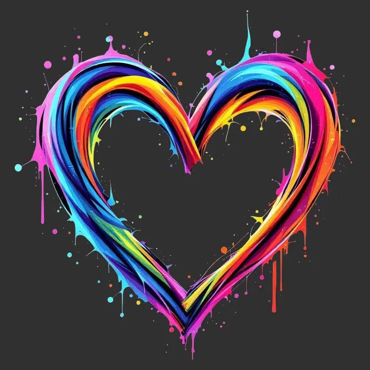 Rainbow Heartbeat - Adult & Kids T-Shirts, Sweatshirts & Hoodies apparel design preview 1