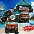 Miami Dolphins Hawaiian Midnight Tropic Design 101095 - Adult & Kids T-Shirts, Sweatshirts & Hoodies apparel design preview 1