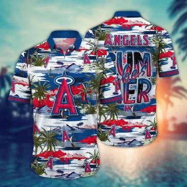 Los Angeles Angels Tropical Sunset Hawaiian - Adult & Kids T-Shirts, Sweatshirts & Hoodies apparel design preview 1
