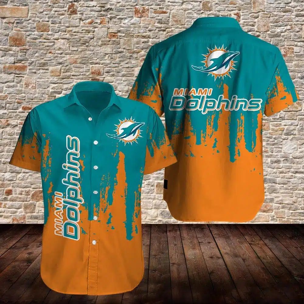 Miami Dolphins Hawaiian Splash Zone Design 560193 - Adult & Kids T-Shirts, Sweatshirts & Hoodies apparel design preview 1