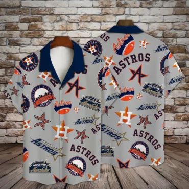 Houston Astros Logo Mania Hawaiian - Adult & Kids T-Shirts, Sweatshirts & Hoodies apparel design preview 1