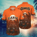 San Francisco Giants Sunset Flamingo Hawaiian - Adult & Kids T-Shirts, Sweatshirts & Hoodies apparel design preview 1