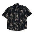 Nautical Print Puritan Graphic Hawaiian Large Black - Adult & Kids T-Shirts, Sweatshirts & Hoodies apparel design preview 1