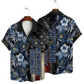 Milwaukee Brewers Patriotic Floral Hawaiian - Adult & Kids T-Shirts, Sweatshirts & Hoodies apparel design preview 1