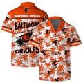 Baltimore Orioles Tropical Palms Hawaiian - Adult & Kids T-Shirts, Sweatshirts & Hoodies apparel design preview 1
