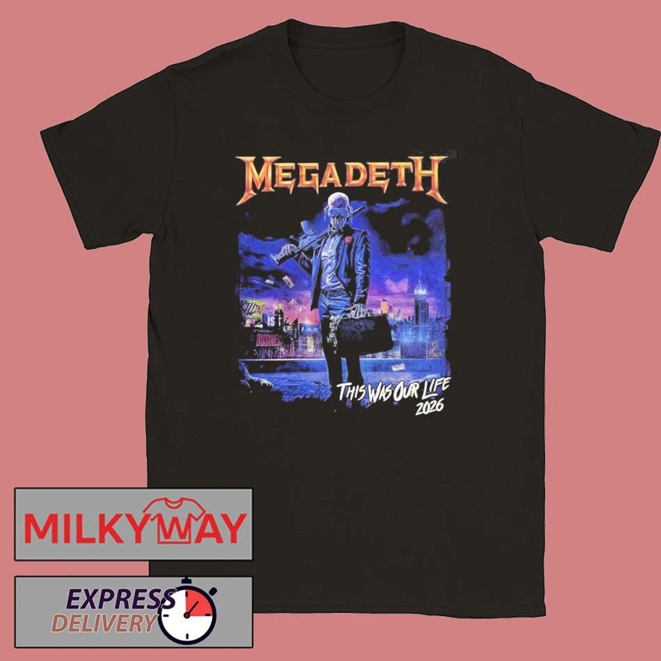 Megadeth This Was Our Life 2026 Latin America Tour - Adult & Kids T-Shirts, Sweatshirts & Hoodies apparel design preview 1