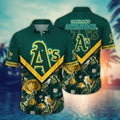 Oakland Athletics Chevron Bloom Hawaiian - Adult & Kids T-Shirts, Sweatshirts & Hoodies apparel design preview 1