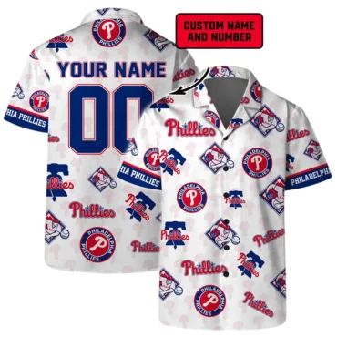 Philadelphia Phillies Custom Fan Hawaiian - Adult & Kids T-Shirts, Sweatshirts & Hoodies apparel design preview 1