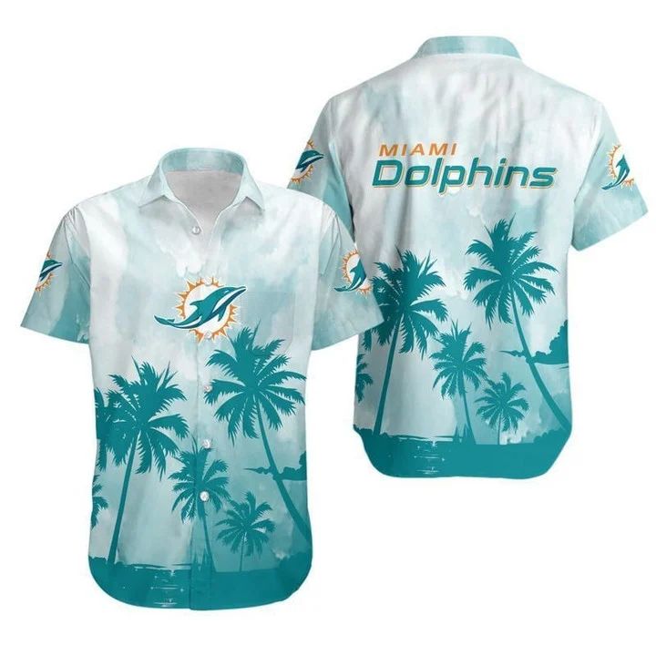 Miami Dolphins Hawaiian Tropical Oasis Design by - Adult & Kids T-Shirts, Sweatshirts & Hoodies apparel design preview 1