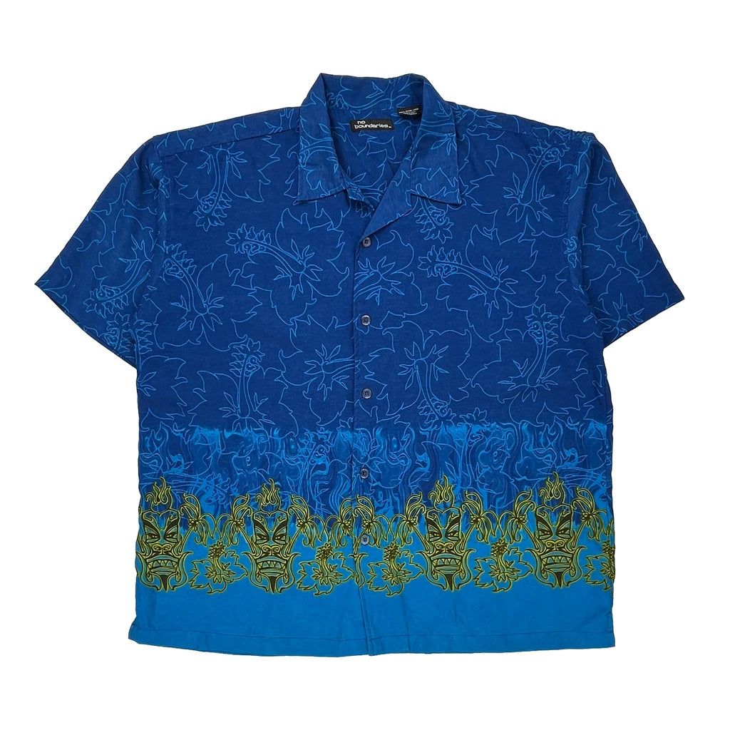 No Boundaries Hawaiian XL Blue Polyester - Adult & Kids T-Shirts, Sweatshirts & Hoodies apparel design preview 1
