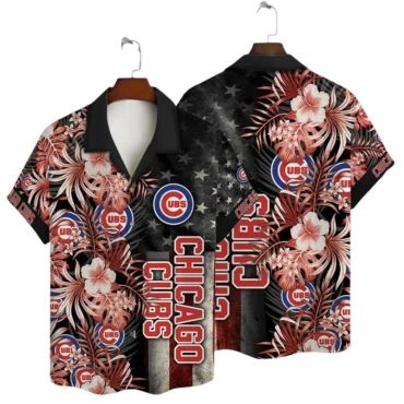 Chicago Cubs Tropical Red Floral Hawaiian - Adult & Kids T-Shirts, Sweatshirts & Hoodies apparel design preview 1