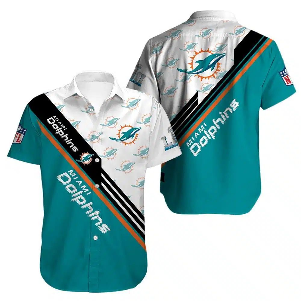 Miami Dolphins Hawaiian Championship Stripe Design - Adult & Kids T-Shirts, Sweatshirts & Hoodies apparel design preview 1