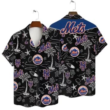 New York Mets Tropical Breeze Hawaiian - Adult & Kids T-Shirts, Sweatshirts & Hoodies apparel design preview 1
