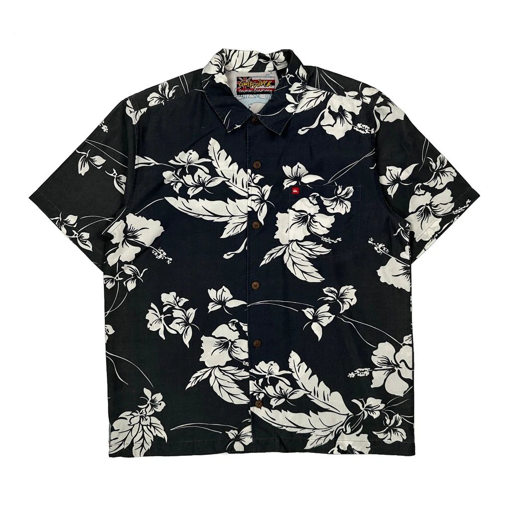 Hawaiian Boardriding Quiksilver Floral Large Black - Adult & Kids T-Shirts, Sweatshirts & Hoodies apparel design preview 1