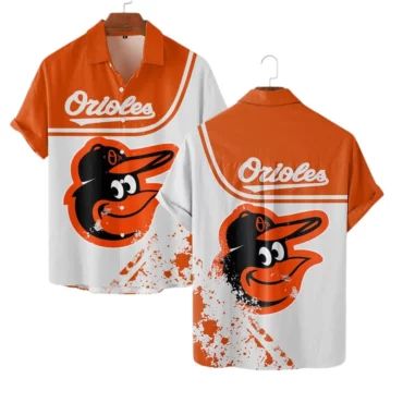Baltimore Orioles Splash Logo Hawaiian - Adult & Kids T-Shirts, Sweatshirts & Hoodies apparel design preview 1
