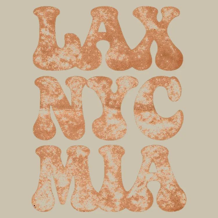 LAX NYC MIA Bold Retro Typography - Adult & Kids T-Shirts, Sweatshirts & Hoodies apparel design preview 1