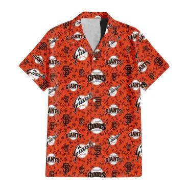 San Francisco Giants All-Over Logo Hawaiian - Adult & Kids T-Shirts, Sweatshirts & Hoodies apparel design preview 1