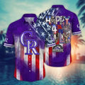 Colorado Rockies Patriotic Pride Hawaiian - Adult & Kids T-Shirts, Sweatshirts & Hoodies apparel design preview 1
