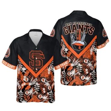 San Francisco Giants Retro Crest Hawaiian - Adult & Kids T-Shirts, Sweatshirts & Hoodies apparel design preview 1