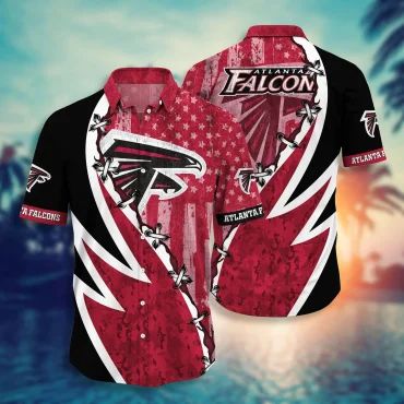 Atlanta Falcons Star-Spangled Hawaiian - Adult & Kids T-Shirts, Sweatshirts & Hoodies apparel design preview 1