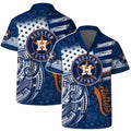 Houston Astros Palm Sunset Hawaiian - Adult & Kids T-Shirts, Sweatshirts & Hoodies apparel design preview 1